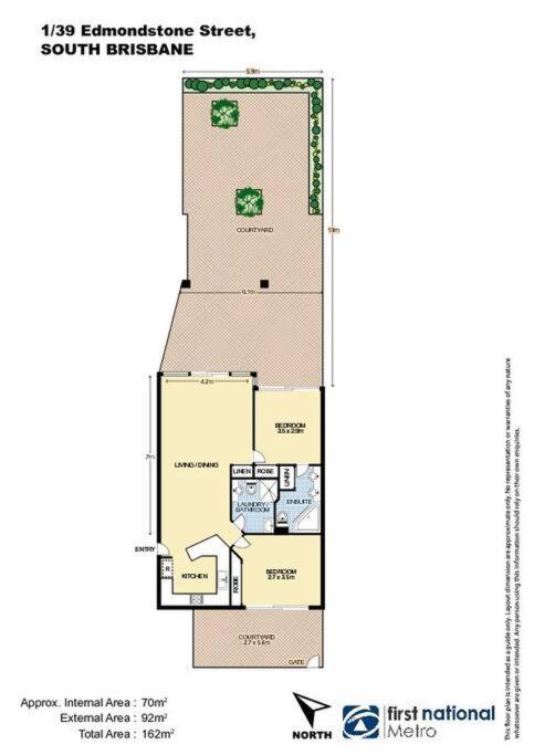 Spacious 2 Bed/2 Bath Garden Aircon Apartment Brisbane